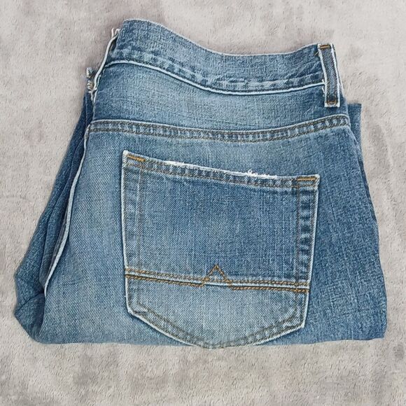 Urban Pipeline Jeans Mens 34x30 Blue Denim Straight Distressed Grunge Skater Y2k - Picture 1 of 12